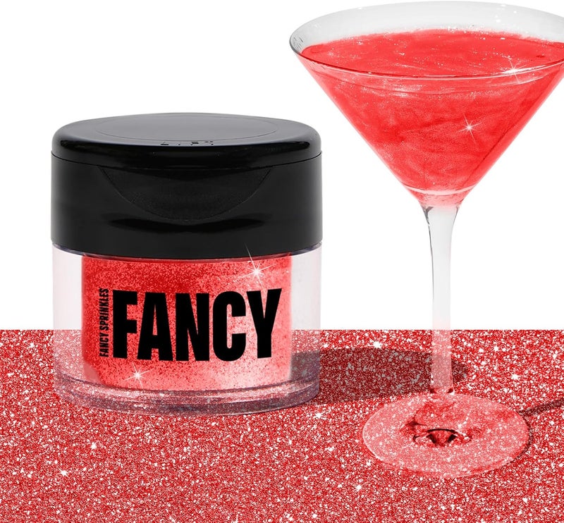 Fancy Sprinkles Ruby Red Edible Glitter - Image 1